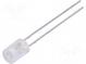 LED  5mm  blue  460÷780mcd  100°  20mA  2.6÷3.6V  Front  flat