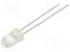 LED  5mm  white warm  6000÷8000mcd  20°  20mA  2.8÷4V  Front  convex
