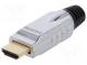 Connector  HDMI  plug  male  gold-plated  straight  soldering