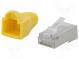 Plug  RJ45  PIN  8  Cat  5e  shielded,with protection  gold-plated