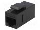 Socket  coupler  Cat  6  unshielded,Keystone  Pin layout  8p8c