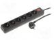 Plug socket strip  protective  Sockets  6  230VAC  16A  1.5m  IP20