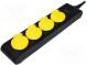Plug socket strip  protective  Sockets  4  230VAC  16A  1.4m  IP44