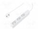 Plug socket strip  protective  Sockets  3  250VAC  7.5A  1.5m  IP20
