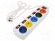 Plug socket strip  protective  Sockets  5  250VAC  16A  1.5m  IP20