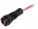 Indicator  LED  recessed  12VDC  12VAC  Cutout  Ø11mm  IP40  plastic