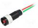 Indicator  LED  recessed  24VDC  24VAC  Cutout  Ø11mm  IP40  plastic