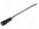 Indicator  LED  recessed  230VAC  Cutout  Ø11mm  IP40  300mm leads