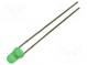 LED  3mm  green  3.7÷12.6mcd  60°  Front  convex  Pitch  2.54mm