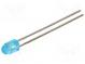 LED  3mm  blue  180÷880mcd  50°  Front  convex  Pitch  2.54mm