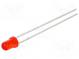 LED  3mm  red  180÷400mcd  45°  Front  convex  Pitch  2.54mm