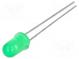 LED  5mm  green  38mcd  30°  2mA  1.8V  Front  convex