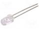 LED  5mm  blue  520÷3200mcd  30°  20mA  3.5÷3.8V  Front  convex