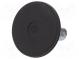 Foot of pin  rigid,with screwdriver slot  Base dia  30mm  M10