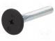 Foot of pin  rigid,with screwdriver slot  Base dia  30mm  M10
