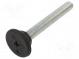 Foot of pin  rigid,with screwdriver slot  Base dia  30mm  M10
