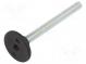 Foot of pin  rigid,with screwdriver slot  Base dia  40mm  M10