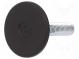 Foot of pin  rigid,with screwdriver slot  Base dia  40mm  M10