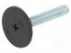Foot of pin  rigid,with screwdriver slot  Base dia  40mm  M10