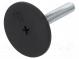 Foot of pin  rigid,with screwdriver slot  Base dia  50mm  M10