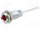 Indicator  LED  prominent  Cutout  Ø6mm  for PCB  brass  ØLED  3mm