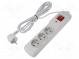 Plug socket strip  protective  Sockets  3  250VAC  10A