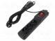 Plug socket strip  protective  Sockets  3  250VAC  10A