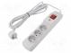 Plug socket strip  protective  Sockets  3  250VAC  10A