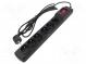 Plug socket strip  protective  Sockets  6  250VAC  10A