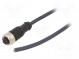 Connection lead  M12  PIN  4  straight  5m  plug  250VAC  4A  IP69K