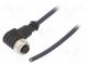 Connection lead  M12  PIN  4  angled  5m  plug  250VAC  4A  -35÷105°C