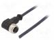 Connection lead  M12  PIN  4  angled  10m  plug  250VAC  4A  IP69K