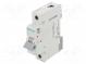 Circuit breaker  230/400VAC  Inom  2A  Poles  1  DIN  Charact  C  6kA
