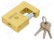 Padlock  Application  gates, cabinets, sheds  hardened shaft
