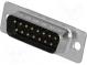 D-Sub  PIN  15  plug  male  stamped and formed contacts  soldering