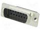 D-Sub  PIN  15  plug  male  w/o contacts  for cable  250V  black