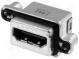 Connector  HDMI  socket  PIN  19  gold-plated  angled 90°  THT  IP67