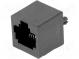 Socket  RJ45  PIN  8  Pin layout  8p8c  THT  straight