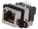 Socket  RJ45  UL94V-0  IP67  THT  for panel mounting  angled 90°