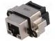 Socket  RJ45  with LED  UL94V-0  IP68  THT  for panel mounting