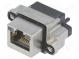 Socket  RJ45  with LED  UL94V-0  IP68  THT  for panel mounting