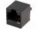Socket  RJ45  PIN  8  Pin layout  8p8c  THT  straight