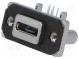 Socket  USB AB micro  MUSB  on PCBs,for panel mounting,screw
