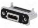 Socket  USB C  THT  straight  V  USB 3.1  IP67  gold-plated  5A