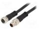 Cable  for sensors/automation  M8-M8  male  female  PIN  3  plug