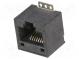 Socket  RJ45  PIN  8  gold-plated  Pin layout  8p8c  SMT  vertical