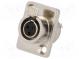 Socket  XLR mini  female  PIN  3  soldering  Cutout  Ø15mm