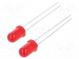 LED  5mm  red  0.8mcd  36°  20mA  1.7V  Front  convex