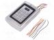 RFID combination lock  IP44  12VDC  wall mount  -40÷60°C  0÷99s