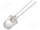 LED  8mm  orange  35000÷40000mcd  30°  Front  convex  Pitch  2.54mm